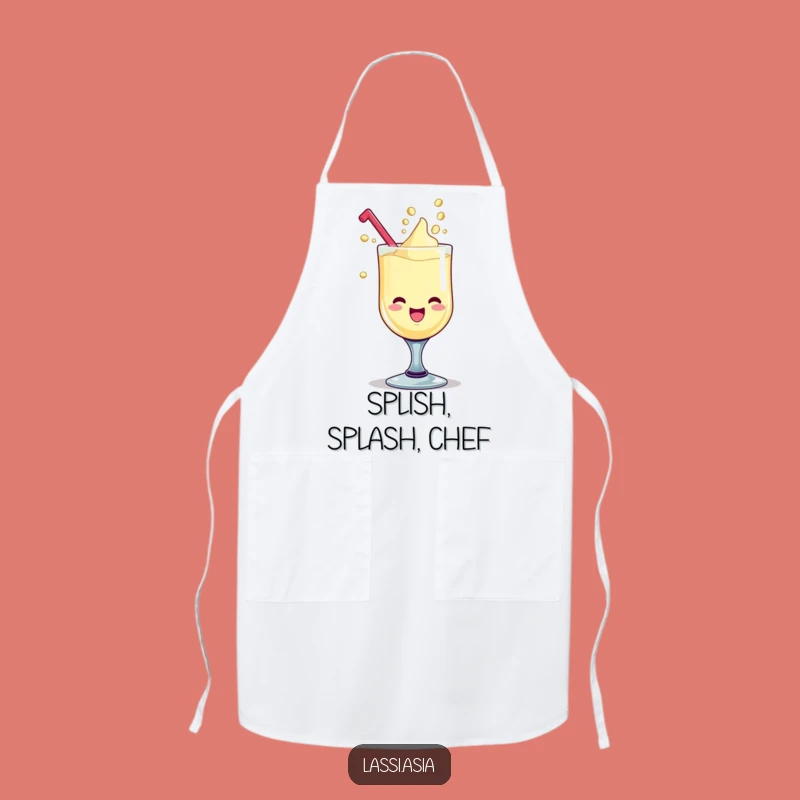 Funny Lassi Goblet Apron: Kitchen Fun Giggling Design, Great Funny Gift Apron