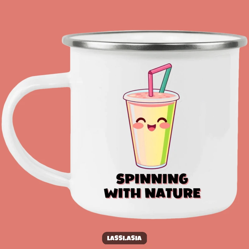 Funny Smoothie Cup Camping Mug: Happy Spinning Adventure Cup, Ideal Funny Gift