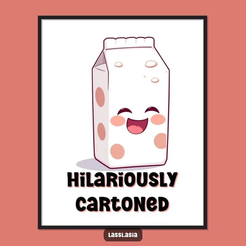 Funny Milk Carton Digital Art: Instant Laughing Decor, Perfect Gift