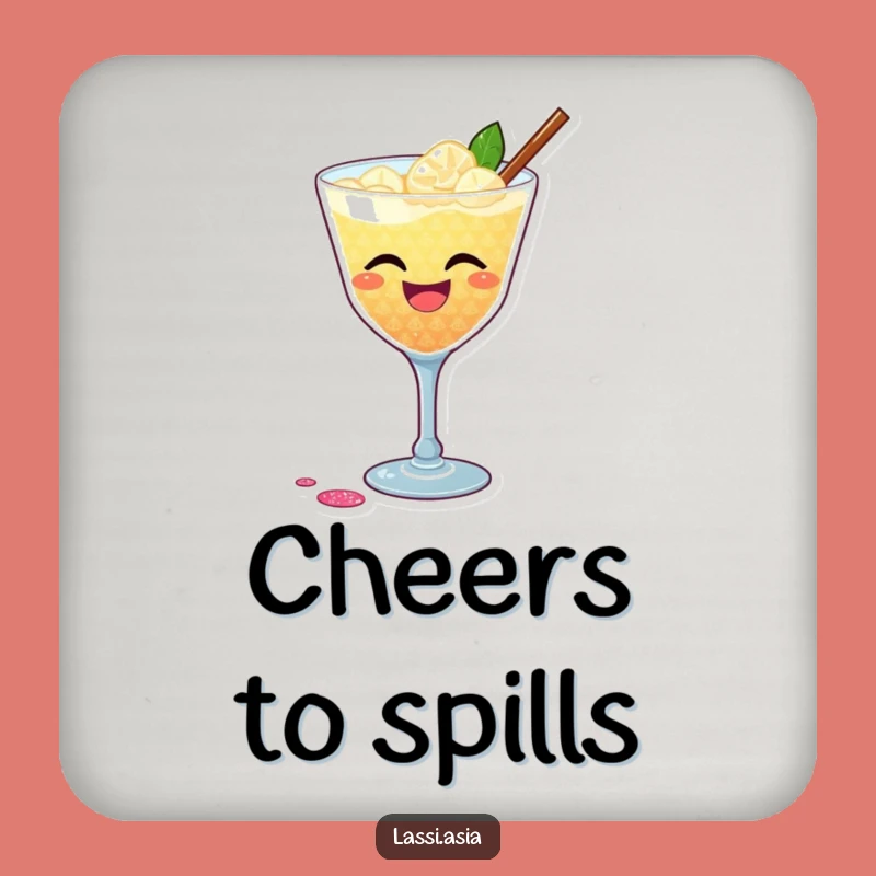 Funny Cocktail Spill Coaster: Protect Surfaces with Humorous Party Fun, Funny Gift