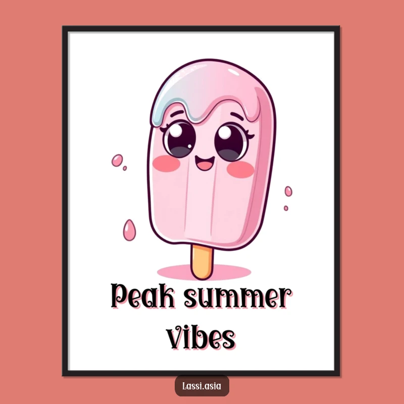 Funny Melting Popsicle Poster - Humorous Wobble Art for Your Walls