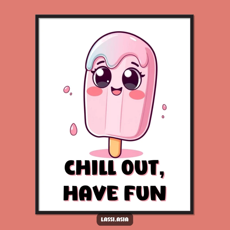 Funny Free Printable Wall Art: Wobbling Melting Popsicle, Hilarious Downloadable Decor