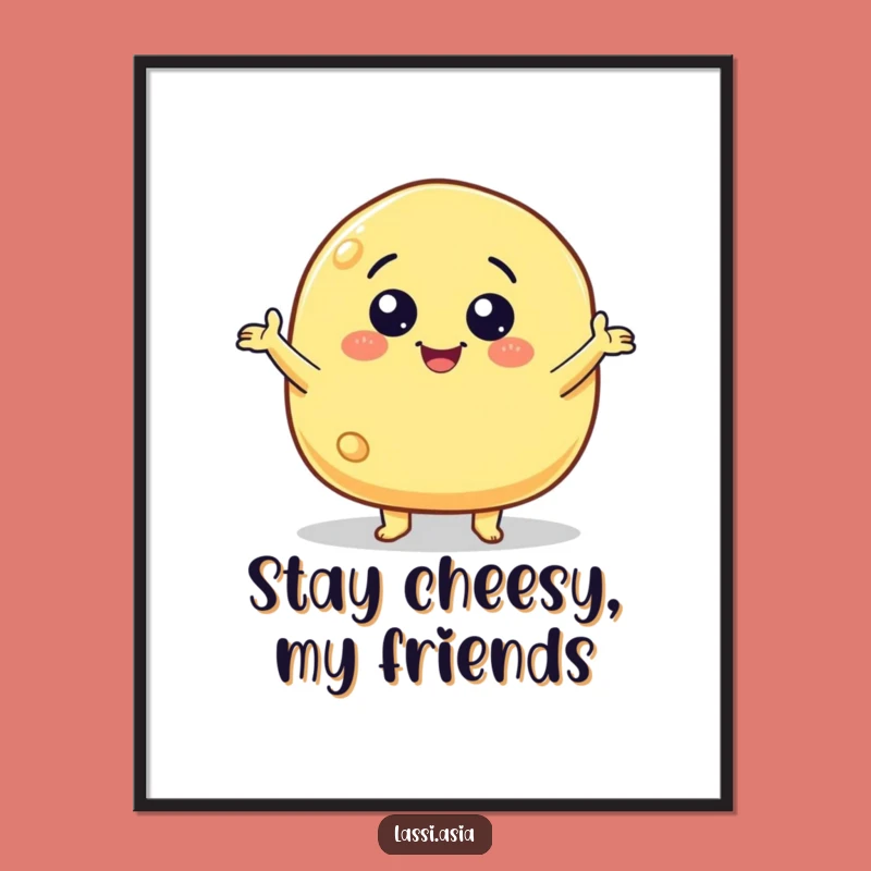 Funny Free Printable Wall Art: Wacky Cheese Puff, Hilarious Downloadable Decor