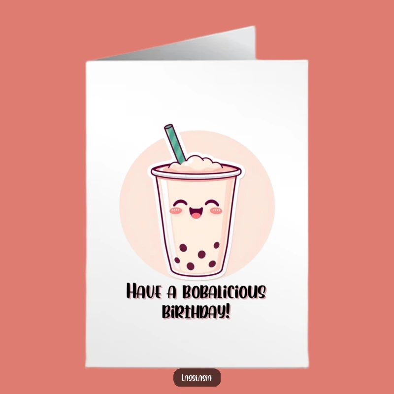 Free Printable Birthday Card: Joyful Boba Tea Cup, Funny & Downloadable Gift