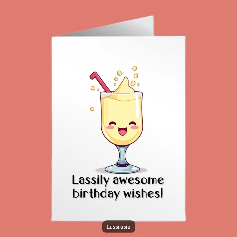 Free Printable Lassi Goblet Birthday Card - Giggling Fun Downloadable Gift