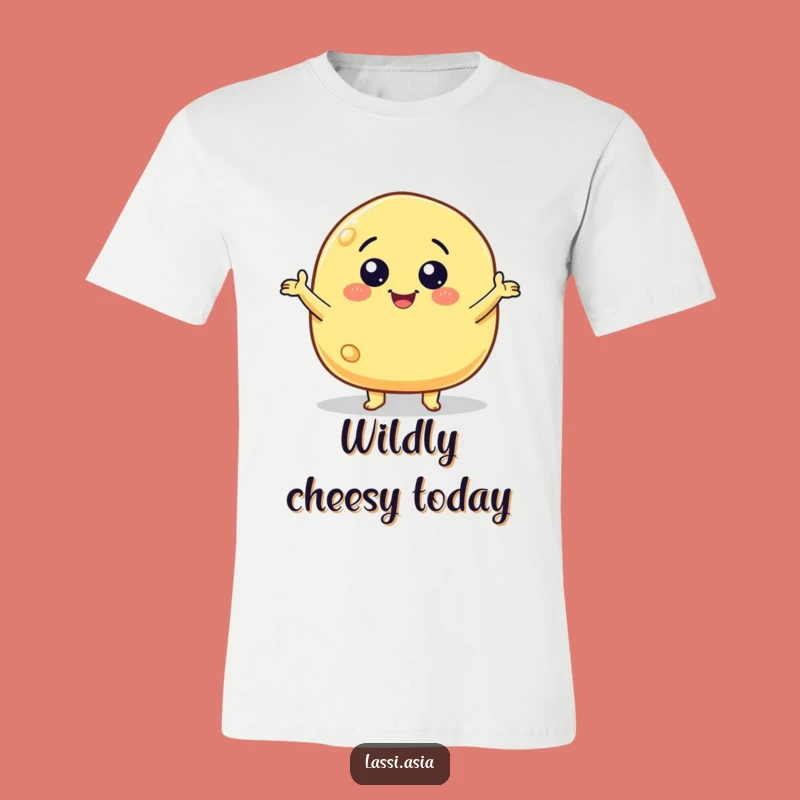 Funny Cheese Puff T-Shirt - Wildly Gesturing Snack Tee for Humorous Style