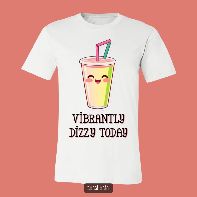 Funny Smoothie Cup T-Shirt: Vibrant Spinning Character Tee, Great Funny Gift