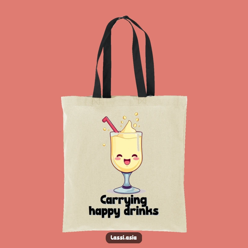 Funny Lassi Goblet Tote Bag: Playful Giggling Style, Ideal Funny Gift Tote