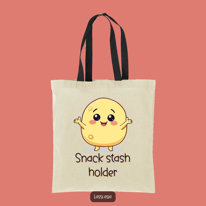 Funny Cheese Puff Tote Bag - Wildly Gesturing Snack for Everyday Fun